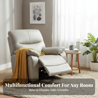 Upholstered Recliner Padded Cushioning Pushrear Recliner Modern Design Easy Assembly for Adults, Bedroom, study corner, Office