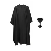 2 Pieces Hairdressing Cape and Neck Duster Set Waterproof Barber Cape with Hair Brush Soft Bristles Salon Gown and Duster Brush Kit for Barbers