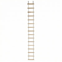 Natural Wooden Rope Ladder Easy Setup Hanging Rope Ladder Splintersplinterless Lightweight for Balcony