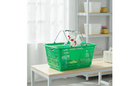 Shopping Basket with Metal Handle Produce Basket with Wire Handle Heavy-Duty for Shoppers, Supermarket