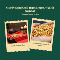 Gold ingot bowl for office decor