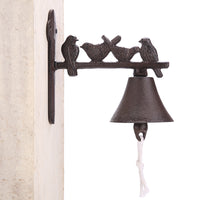 American Country Cast Iron Bell, Hand Bell, Retro Decorative Doorbell for Courtyard and Garden