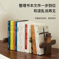 Creative Scarecrow Bookend, Solid Wood Desk Book Organizer