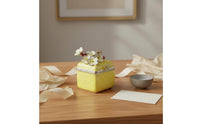 Cherry Blossom Jewelry Box Small Metal Jewelry Box Enamel Finish