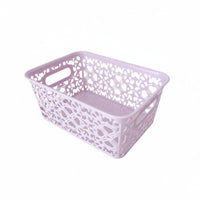 Underwear Organizer Bin Ventilated Plastic Lace Basket with Lid for Bedroom