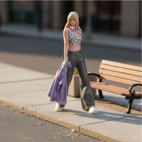 4 Pieces 4 Women Figurines Detailed Finish Painted Lady Miniatures for Dollhouse