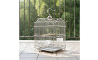 Stainless Stainless Steel Birdcage Cage Easy to Clean Birdcage Cage with Pull-out Tray Heavy Duty for Finches