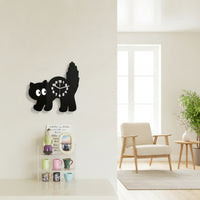Cartoon Cat Timepiece Clock Decorative Acrylic Wall Clock Cute for Bedroom, Study, Cafe