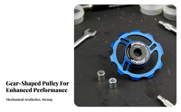 Rear Derailleur Guide Wheel Lightweight Cycle Derailleur Pulley 11T Bearing Pulley Wheel Long-Lasting Fluid Functioning