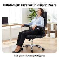 Reclining managerial Chair with Footrest Thickly Padded Computer Recliner Adjustable Height sturdy Duty for Students, Study Room