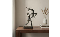 Gymnastics Lift Sculpture Timeless Home Accent Man Lifting Woman Statue Modern Design Abstract Couple Sculpture for Dancers, Office, Bookshelf