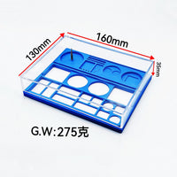 Watch Repair Tool Storage Box, Plastic, Red/Blue