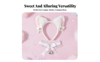2 Pieces soft headpieces feline headpiece and jingle Collar Set Cute Design Costume Accessory Anime & design Hair Decoration universal size for Cosplayers, Party-Goers, Halloween, this seted Parties, Photo Shoots, Stage Performances