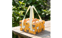 Egg Basket with Pockets Portable Foldable Egg Basket Deep-Pocketed for Farm