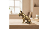 Brass Dog Figurine Miniature Brass Dog Statue Small for Collectors