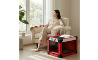 Pet Crate with Cushion Portable Foldable Pet Crate Foldable Travel Kennel for Dog, Cats, Indoor