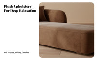 Modern Design Upholstered Chaise Lounge Minimalist Design Oversized Chaise Lounge High-Density Foam Living Room Furniture Curved Backrest for Hotel Owners, Interior Designers, Apartment, Bedroom, Reading Nook, Home Office