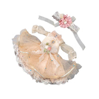 BJD Doll Dress Pastel Colors 1/6 Doll Dress Bow Detail Miniature Apparel for Display