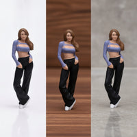Miniature Woman Figurine Detailed Miniature Woman Figure Compact Female Figurine for Collectors