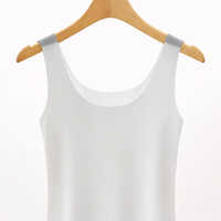 Ice Silk Camisole Tops for Women with Seamless V Neck Design, Lightweight Sleeveless Base Layer for Summer, Breathable Vest