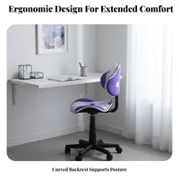 Armless rolling Chair Height Adjustable rotate Seat Comfortable for Long Sitting