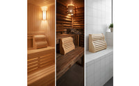 Solid Wood Wooden Headrest with Curved Supports Ergonomic Sauna Headrest Slatted Sauna Backrest Heat-Resistant for Steam Room, Home Spa