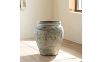 Distressed Floor-Standing Planter Pot Rustic Planter with Drainage Hole Weatherproof Weather-Resistant for Lobby, Office