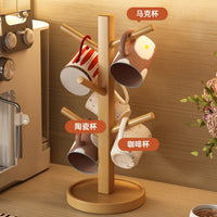 桌面杯子收纳置物架轻奢沥水托盘架小型水杯咖啡杯壁挂茶具杯架子