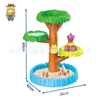 Children's Outdoor Sand and Water Play Table with Four-Tier Pool, Garden Beach Set