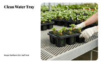6compartment Pot Holder Stackable Design 6seedling container Tray Reusable for Balcony, Garden