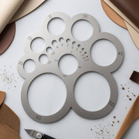 Leather Ruler Stainless Steel Flower Leather Die Angle Markings