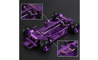 CNC-Machined 1/28 Scale Chassis Kit Lightweight RC Car Frame Kit Mini-Size RC Drift Chassis Sturdy for Hobby Builders
