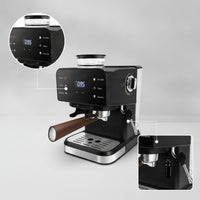 Semi-Automatic Espresso Machine with Grinder 20 Bar Espresso Machine with Bean Hopper Integrated Appliance Compact for Home Baristas, Kitchen, Office Breakroom