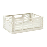 Foldable Basket with Handles Portable Plastic Basket with Handles Stackable