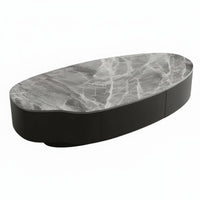 2 Pieces Mango and Drum Nesting Tables Italian design Coffee Table Irregular Shape With Storage Drawer for Adults, Small Spaces