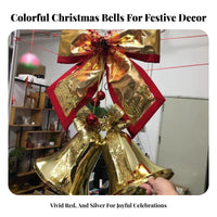 2 Pieces Oversized Christmas Bell Shiny Finish Jumbo Bell Decoration for Lobbies