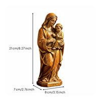 Madonna and Child Statue Compact Size Mary and Jesus Statue Hand-Painted Look