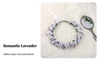 Lavender Flower Simulated Lilac Floral Headband, Beach Holiday, Photography Accessory, Unisex, Wholesale