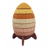 Spacecraft Stacking Toy Math Symbols Number Stacking Toy Hand-Eye Coordination Learning Plaything for Preschoolers