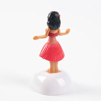 Solar-Powered Wobbling Girl Car Ornament