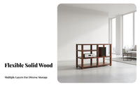 Solid Wood Audio Equipment Stand Shock Absorbing Multi-tier Amplifier Rack Anti-cracking Shelf Stable Construction Suitable for Audiophiles Listening Room