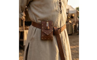Adjustable Buckle Cosplay Waist Bag Pointed Flap Medieval Waist Bag for Cosplayers