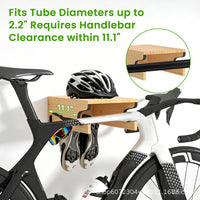 Wooden Wall-Mounted Bike Display Shelf