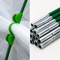Greenhouse Hoop Supports, Fiberglass, 7mm 43cm Tunnel Supports, Rust-Resistant, Home Garden, Frost Protection