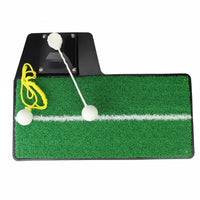 Realistic Turf Surface Golf Swing Practice Aid Gift Box Packaging Indoor Golf Hitting Practice Aid Real Contact Feel Swing Path Feedback Mat Sturdy Construction for Beginners, Home, Office