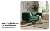 Modern Design 2-Seater Loveseat high-resilience Foam Sofa Couch Ergonomic Support Household Furniture Sturdy Frame for Apartment Dwellers, Small Business Owners, Living Room, Reception Area, Office, Bedroom