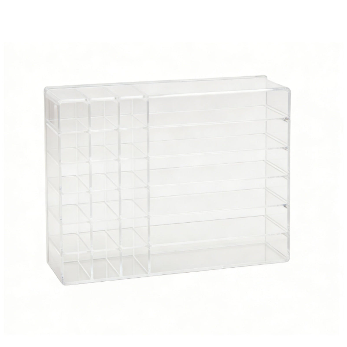 Clear Partitioned Tray Transparent Design Divided Plastic Container Space-Saving