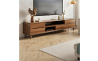 TV Cabinet with Drawers Low-Profile Low-Height TV Cabinet with Drawers Fully Assembled TV Cabinet for Living Room, Bedroom