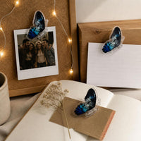 Butterfly Acrylic Clip for Journals, Photos, and Notes - Transparent Decorative Fastener