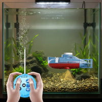 6-Channel Mini RC Underwater Vessel Waterproof Wireless Control Underwater Vessel Rechargeable Underwater for Bathtub